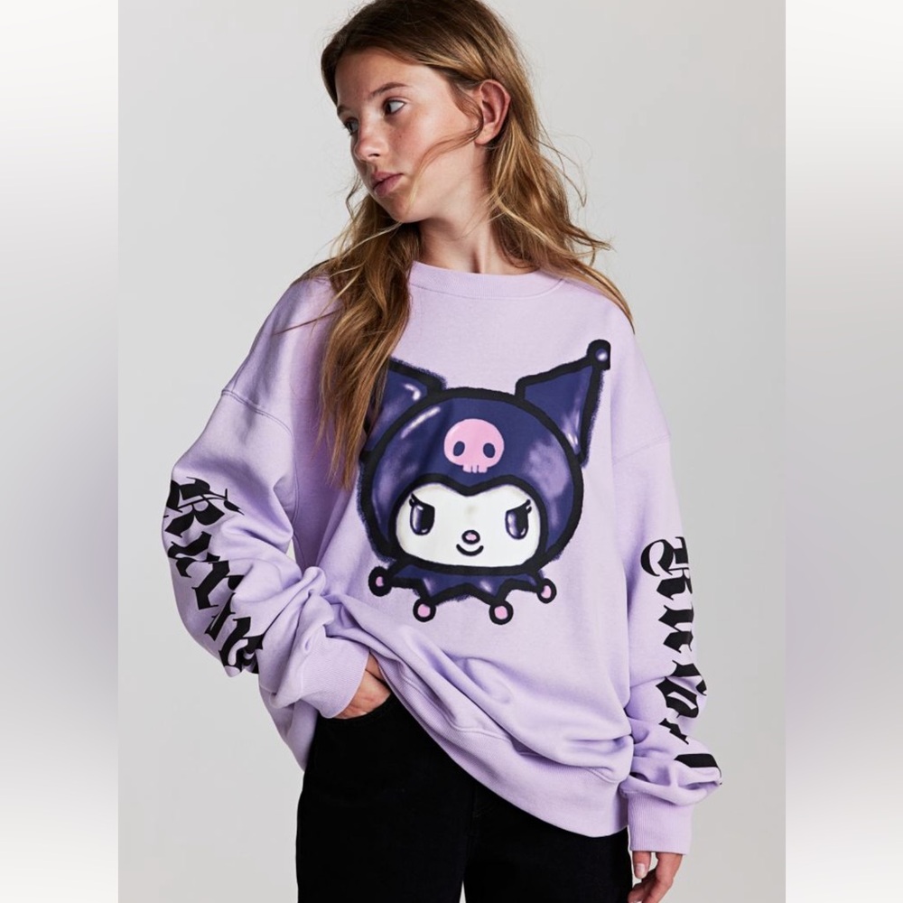 H&M Kuromi oversized  sweatshirt